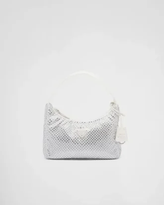 Bolso mini de satén con cristales de Prada, Re-Edition Bolso mini de satén con cristales de Prada, Re-Edition
