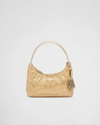 Bolso mini de satén con cristales de Prada, Re-Edition Bolso mini de satén con cristales de Prada, Re-Edition