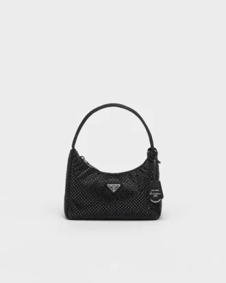Bolso mini de satén con cristales de Prada, Re-Edition Bolso mini de satén con cristales de Prada, Re-Edition