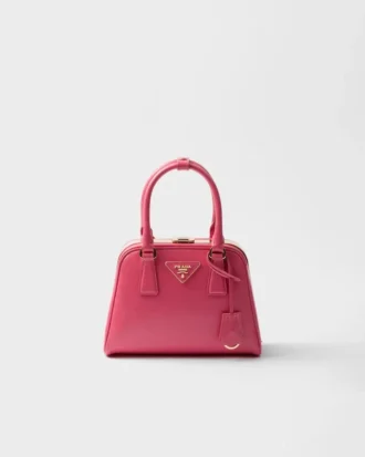Bolso mini piramidal de piel Saffiano de Prada
