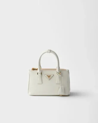 Bolso mini Prada Galleria de piel Saffiano charolada Bolso mini Prada Galleria de piel Saffiano charolada