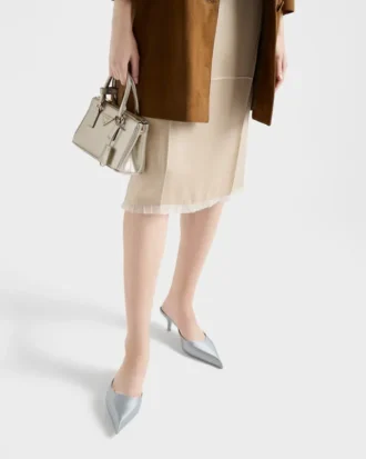 Bolso mini Prada Galleria de piel Saffiano charolada Bolso mini Prada Galleria de piel Saffiano charolada