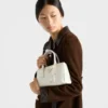 Bolso mini Prada Galleria de piel Saffiano charolada Bolso mini Prada Galleria de piel Saffiano charolada