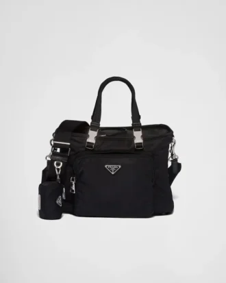 Bolso para mascotas de Re-Nylon y cuero Saffiano Bolso para mascotas de Re-Nylon y cuero Saffiano
