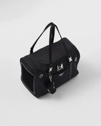 Bolso para mascotas de Re-Nylon y cuero Saffiano Bolso para mascotas de Re-Nylon y cuero Saffiano
