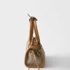 Bolso pequeño Bonnie de Prada en lino y cuero Bolso pequeño Bonnie de Prada en lino y cuero