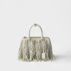 Bolso pequeño de cuero con flecos Prada Galleria Bolso pequeño de cuero con flecos Prada Galleria