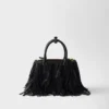 Bolso pequeño de cuero con flecos Prada Galleria Bolso pequeño de cuero con flecos Prada Galleria