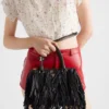 Bolso pequeño de cuero con flecos Prada Galleria Bolso pequeño de cuero con flecos Prada Galleria