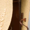 Bolso pequeño de ganchillo y cuero Bolso pequeño de ganchillo y cuero