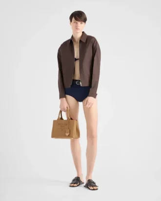 Bolso pequeño de lona de algodón Prada Jardiniare