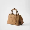 Bolso pequeño de lona de algodón Prada Jardiniare Bolso pequeño de lona de algodón Prada Jardiniare
