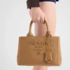 Bolso pequeño de lona de algodón Prada Jardiniare Bolso pequeño de lona de algodón Prada Jardiniare