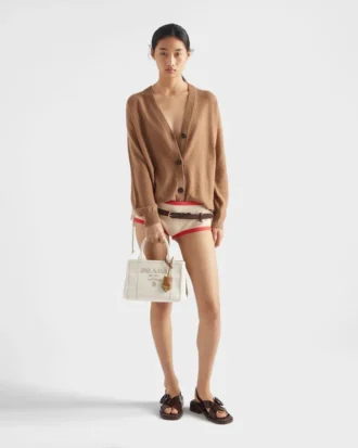 Bolso pequeño de mezcla de lino Prada Jardiniare