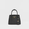 Bolso pequeño doble de piel Saffiano de Prada Double Bolso pequeño doble de piel Saffiano de Prada Double