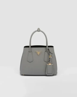 Bolso pequeño doble de piel Saffiano de Prada Double