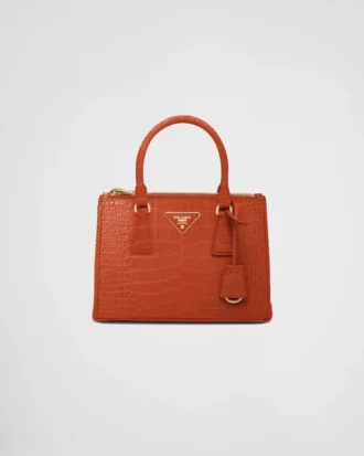 Bolso pequeño Prada Galleria de piel de cocodrilo