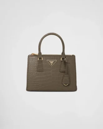 Bolso pequeño Prada Galleria de piel de cocodrilo Bolso pequeño Prada Galleria de piel de cocodrilo