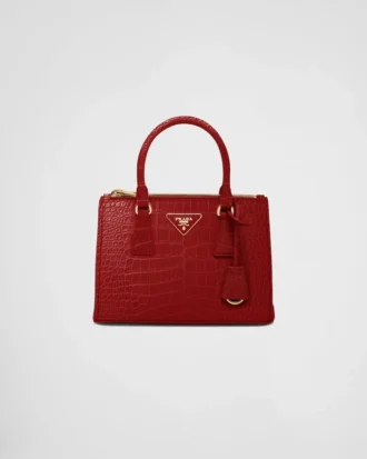 Bolso pequeño Prada Galleria de piel de cocodrilo Bolso pequeño Prada Galleria de piel de cocodrilo