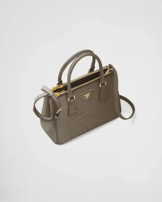 Bolso pequeño Prada Galleria de piel de cocodrilo Bolso pequeño Prada Galleria de piel de cocodrilo