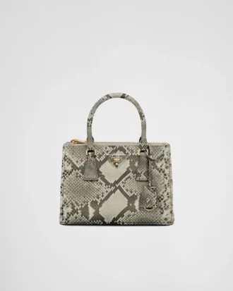 Bolso pequeño Prada Galleria de piel de pitón