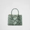 Bolso pequeño Prada Galleria de piel de pitón Bolso pequeño Prada Galleria de piel de pitón