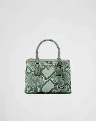 Bolso pequeño Prada Galleria de piel de pitón