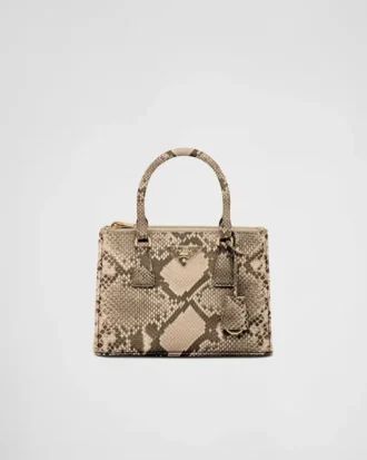 Bolso pequeño Prada Galleria de piel de pitón