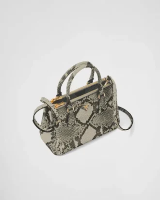 Bolso pequeño Prada Galleria de piel de pitón