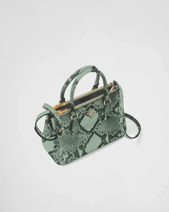 Bolso pequeño Prada Galleria de piel de pitón