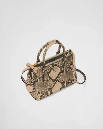 Bolso pequeño Prada Galleria de piel de pitón