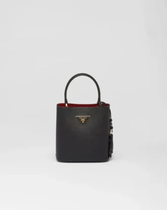 Bolso pequeño Prada Panier de piel Saffiano