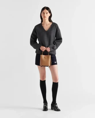 Bolso pequeño Prada Panier de piel Saffiano Bolso pequeño Prada Panier de piel Saffiano