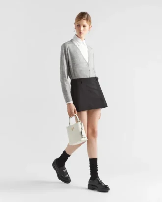Bolso pequeño Prada Panier de piel Saffiano Bolso pequeño Prada Panier de piel Saffiano