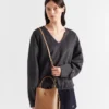 Bolso pequeño Prada Panier de piel Saffiano Bolso pequeño Prada Panier de piel Saffiano