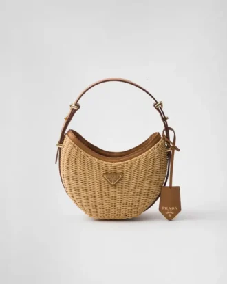 Bolso Prada Arqua de mimbre y cuero Bolso Prada Arqua de mimbre y cuero