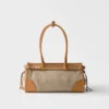 Bolso Prada Bonnie mediano de lino y cuero Bolso Prada Bonnie mediano de lino y cuero