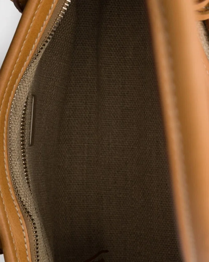 Bolso Prada Bonnie mediano de lino y cuero Bolso Prada Bonnie mediano de lino y cuero