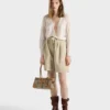 Bolso Prada Bonnie mediano de lino y cuero Bolso Prada Bonnie mediano de lino y cuero