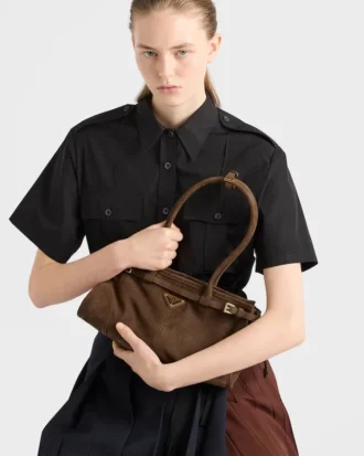 Bolso Prada Bonnie mediano de piel de nubuck