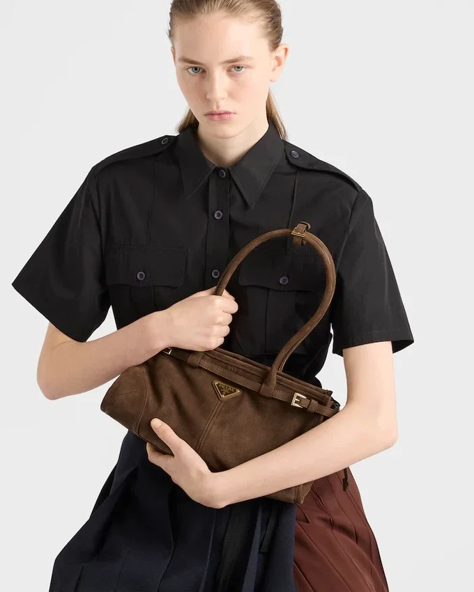 Bolso Prada Bonnie mediano de piel de nubuck Bolso Prada Bonnie mediano de piel de nubuck