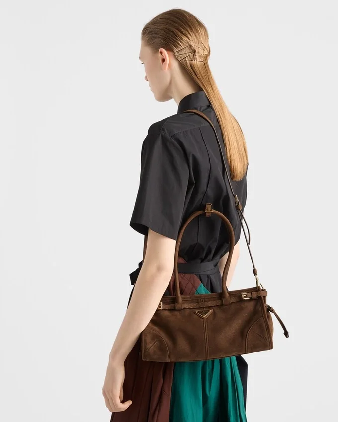 Bolso Prada Bonnie mediano de piel de nubuck Bolso Prada Bonnie mediano de piel de nubuck