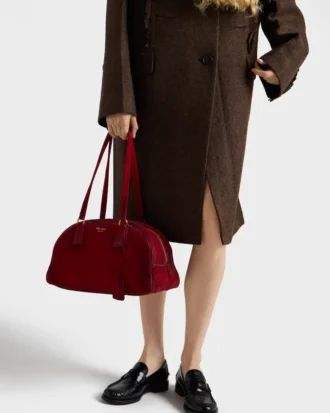 Bolso Prada Bowling mediano de gamuza
