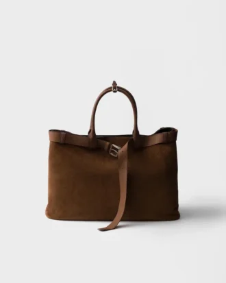Bolso Prada Buckle de gamuza con cinturón