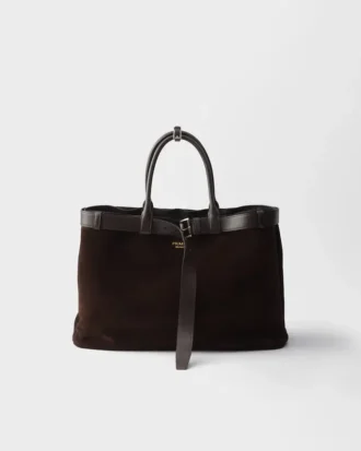 Bolso Prada Buckle de gamuza con cinturón