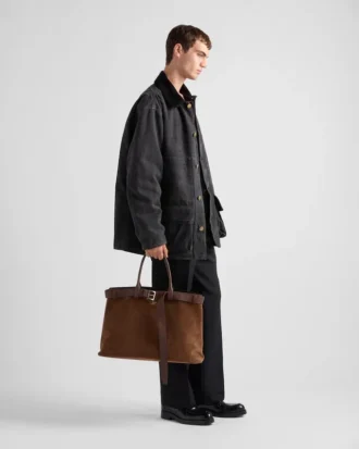 Bolso Prada Buckle de gamuza con cinturón