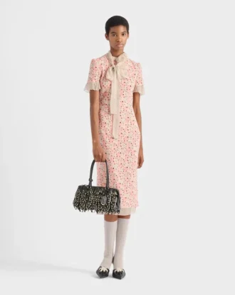 Bolso Prada Galleria mediano de piel napa con flecos y tachuelas