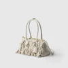 Bolso Prada Galleria mediano de piel napa con flecos y tachuelas Bolso Prada Galleria mediano de piel napa con flecos y tachuelas