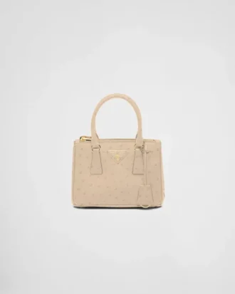 Bolso Prada Galleria Mini de piel de avestruz