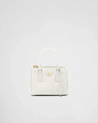 Bolso Prada Galleria Mini de piel de avestruz